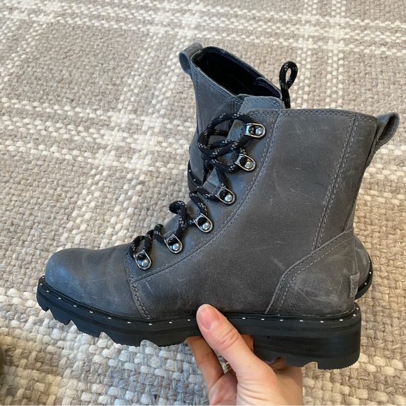 Sorel Women's Lennox Lace Boot Gray - Picture 4 of 8